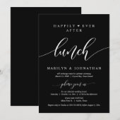 Invitation Heureux Jamais après la fête du déjeuner du Mariag (Devant / Derrière)