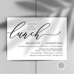 Invitation Heureux Jamais après la fête du déjeuner du Mariag