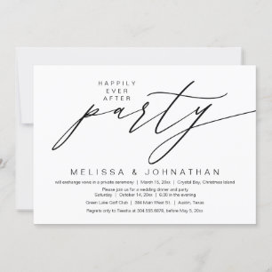 Invitation Heureux Jamais Après La Fête, Elopement Mariage