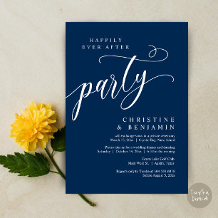 Invitation Heureux Jamais Après La Fête, Elopement Mariage