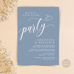 Invitation Heureux Jamais Après La Fête, Elopement Mariage