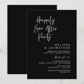 Invitation Heureux Jamais Après La Fête, Elopement Mariage (Devant / Derrière)