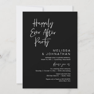 Invitation Heureux Jamais Après La Fête, Elopement Mariage