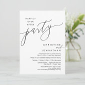 Invitation Heureux Jamais Après La Fête, Mariage Elopement Sc (Debout devant)