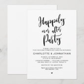 Invitation Heureux Jamais Après La Fête, Post Mariage Elopeme (Devant / Derrière)