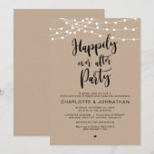 Invitation Heureux Jamais Après La Fête, Post Mariage Elopeme (Devant / Derrière)