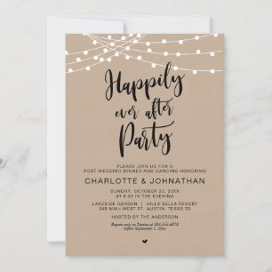 Invitation Heureux Jamais Après La Fête, Post Mariage Elopeme