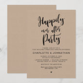 Invitation Heureux Jamais Après La Fête, Post Mariage Elopeme (Devant / Derrière)
