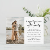 Invitation Heureux Jamais Après La Réception De Mariage (Debout devant)