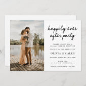 Invitation Heureux Jamais Après La Réception De Mariage (Devant / Derrière)