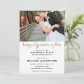 Invitation Heureux Jamais Après La Réception De Mariage (Debout devant)