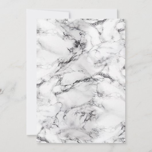 Invitation Heureux Jamais Après La Réception En Marbre D'Or R (Dos)