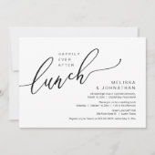 Invitation Heureux Jamais Après Le Déjeuner Du Mariage Elopem (Devant)
