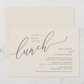 Invitation Heureux Jamais Après Le Déjeuner Du Mariage Elopem (Devant / Derrière)