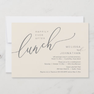 Invitation Heureux Jamais Après Le Déjeuner Du Mariage Elopem