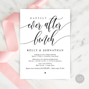 Invitation Heureux Jamais Après Le Déjeuner Mariage