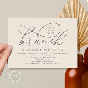 Invitation Heureux Jamais Après Le Déjeuner, Mariage Elopemen