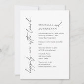 Invitation Heureux Jamais Après Le Déjeuner, Mariage Elopemen (Devant)