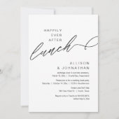 Invitation Heureux Jamais Après Le Déjeuner Moderne Mariage E (Devant)