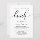 Invitation Heureux Jamais Après Le Déjeuner, Poste Mariage (Devant)