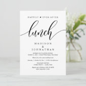 Invitation Heureux Jamais Après Le Déjeuner, Poste Mariage (Debout devant)
