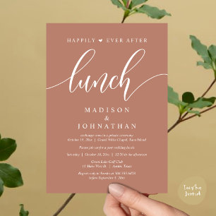Invitation Heureux Jamais Après Le Déjeuner, Poste Mariage