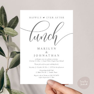 Invitation Heureux Jamais Après Le Déjeuner, Poste Mariage