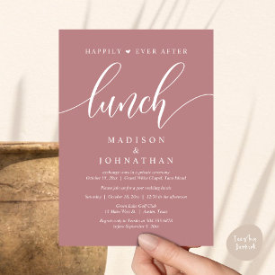 Invitation Heureux Jamais Après Le Déjeuner, Poste Mariage
