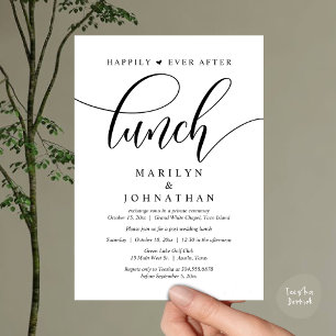 Invitation Heureux Jamais Après Le Déjeuner, Poste Mariage