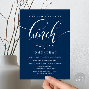 Invitation Heureux Jamais Après Le Déjeuner, Poste Mariage