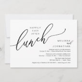 Invitation Heureux Jamais après le déjeuner Romantique Mariag (Devant)