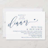 Invitation Heureux Jamais Après Le Dîner Coeur Mariage (Devant)