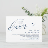 Invitation Heureux Jamais Après Le Dîner Coeur Mariage (Debout devant)