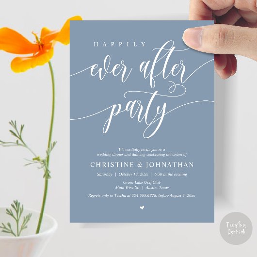 Invitation Heureux Jamais Après Le Dîner De Fête Danser