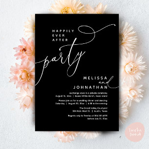 Invitation Heureux Jamais Après Le Dîner D'Elopement Du Maria