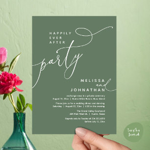 Invitation Heureux Jamais Après Le Dîner D'Elopement Du Maria