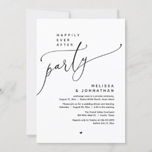 Invitation Heureux Jamais Après Le Dîner D'Elopement Du Maria