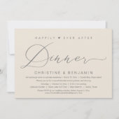 Invitation Heureux Jamais Après Le Dîner Elopement, Script Mo (Devant)