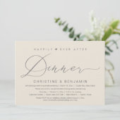 Invitation Heureux Jamais Après Le Dîner Elopement, Script Mo (Debout devant)
