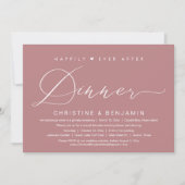 Invitation Heureux Jamais Après Le Dîner Elopement, Script Mo (Devant)