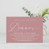 Invitation Heureux Jamais Après Le Dîner Elopement, Script Mo (Debout devant)