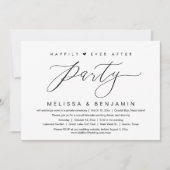 Invitation Heureux Jamais Après Le Dîner Elopement, Script Mo (Devant)