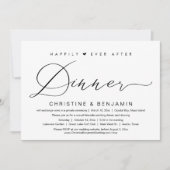 Invitation Heureux Jamais Après Le Dîner Elopement, Script Mo (Devant)