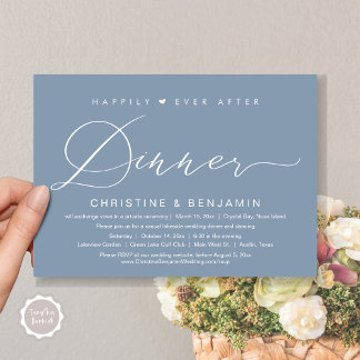 Invitation Heureux Jamais Après Le Dîner Elopement, Script Mo
