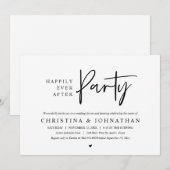 Invitation Heureux Jamais Après Le Dîner Mariage De Fête Dans (Devant / Derrière)