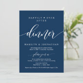 Invitation Heureux Jamais Après Le Dîner Mariage Elopement (Debout devant)