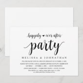 Invitation Heureux Jamais Après Le Dîner Mariage Elopement (Devant / Derrière)