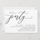 Invitation Heureux Jamais Après Le Dîner Mariage Elopement (Devant)