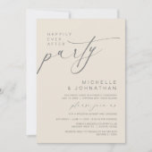 Invitation Heureux Jamais Après Le Dîner, Mariage Elopement (Devant)