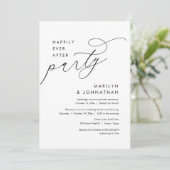 Invitation Heureux Jamais Après Le Dîner Mariage Elopement (Debout devant)